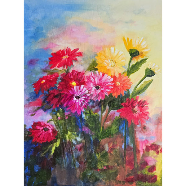 Gerbera Floral Oil Painting