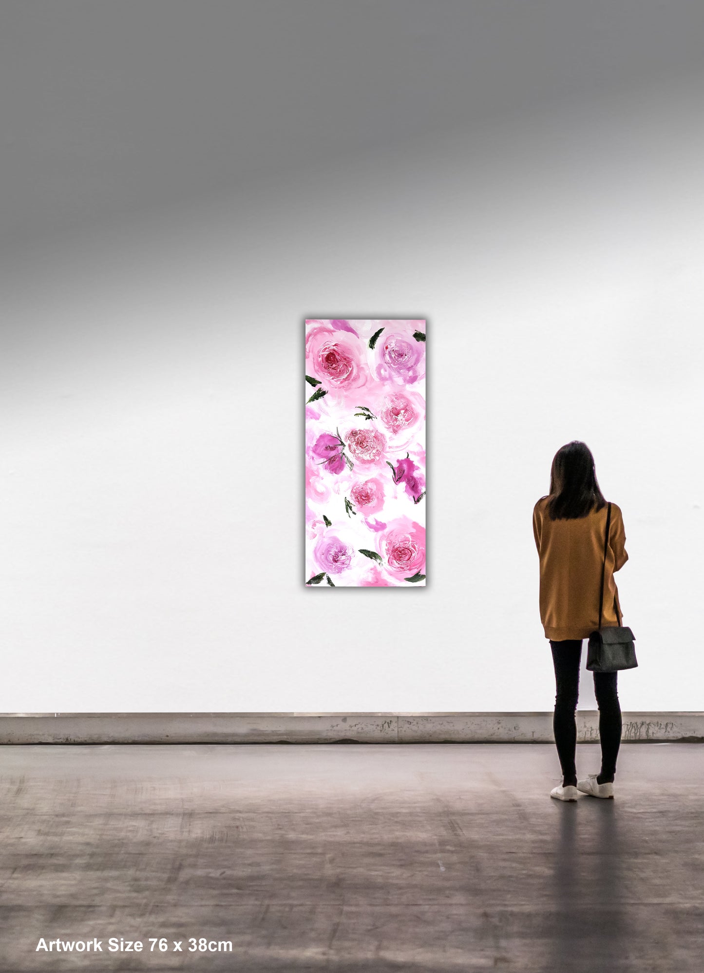 Pink roses original artwork oil painting New Zealand