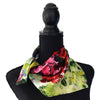 Red rose silk neck scarf 