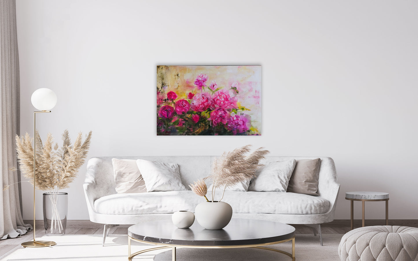 Floral painting of peonies 