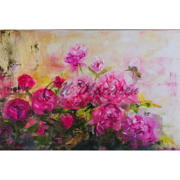 Floral painting of peonies 