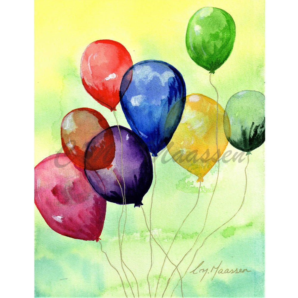 Balloons card by Christina Maassen 