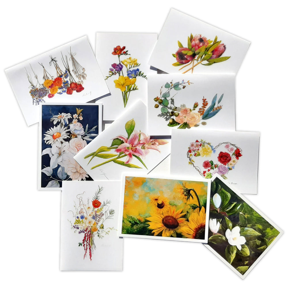 Contemporary Flowers Card Pack by Christina Maassen 