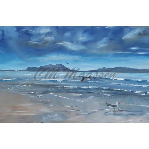 Incoming Storm painting Ruakaka Beach 