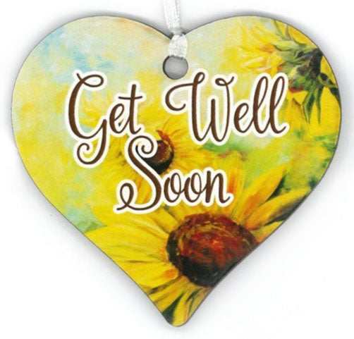 Get Well soon Heart Tag
