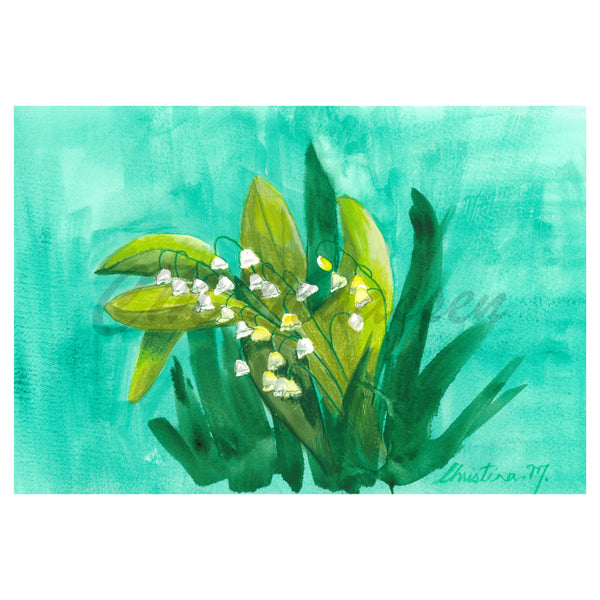 Lilly of the Valley Greetings Card
