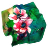 Pink and Green Floral Manuka silk neck scarf