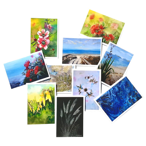 NZ Scenes & Flower Card Pack