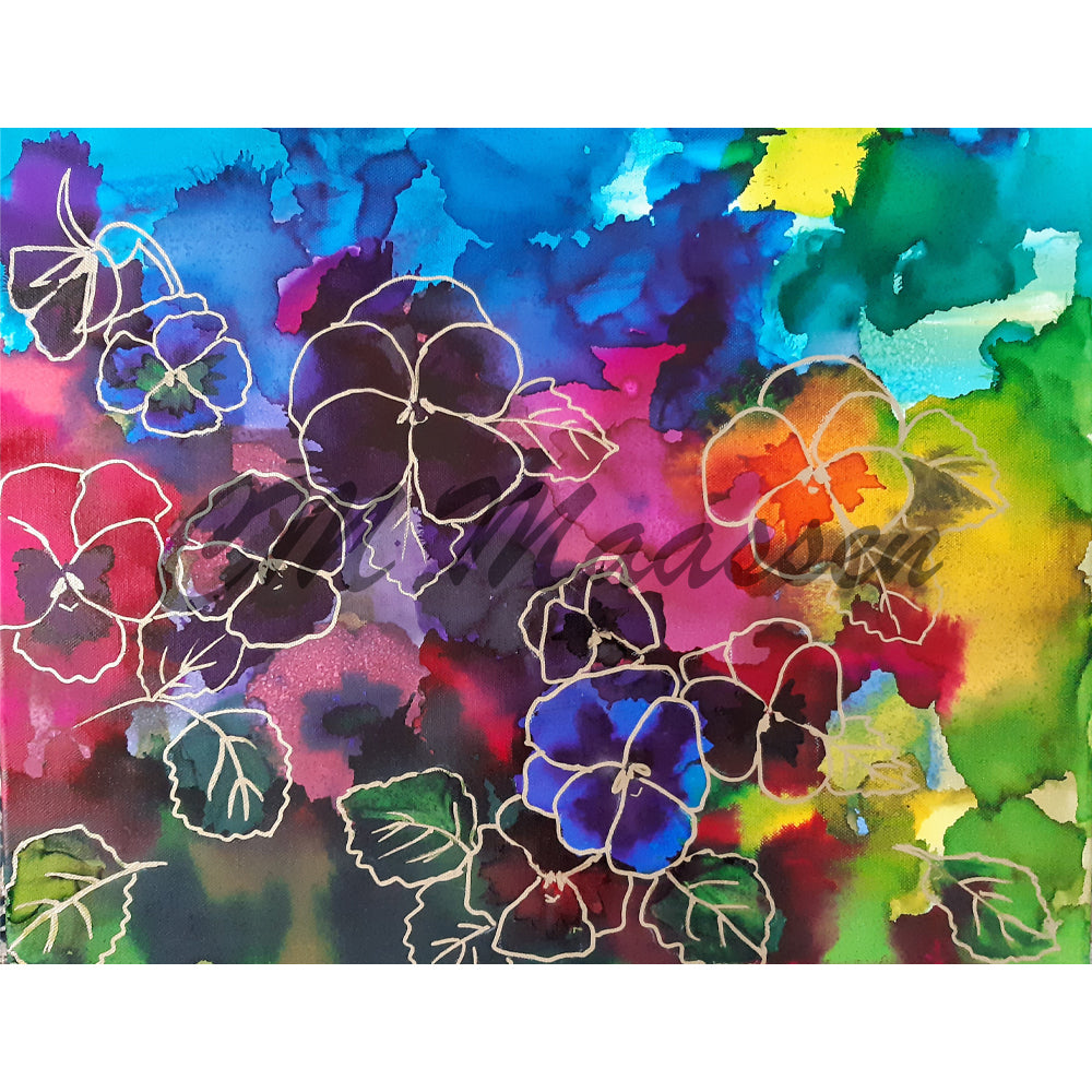 Personality plus Pansies artwork by Christina Maassen