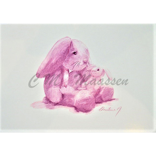 Pink Bunny Cards by Christina Maassen 