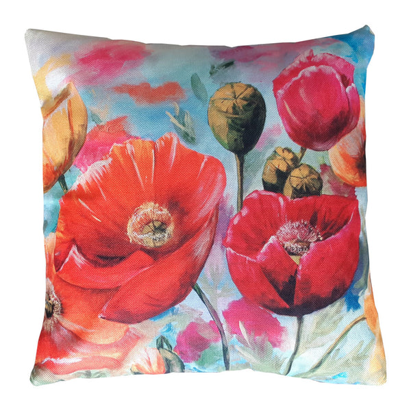 Poppy print Art Cushion
