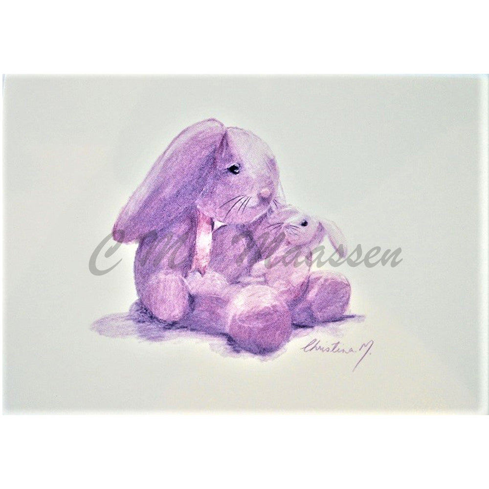 Lavender Bunny Cards by Christina Maassen 