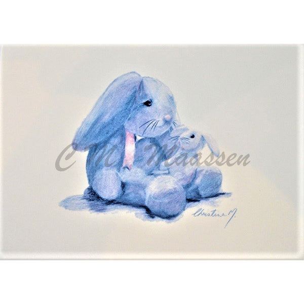 Blue Bunny Cards by Christina Maassen 