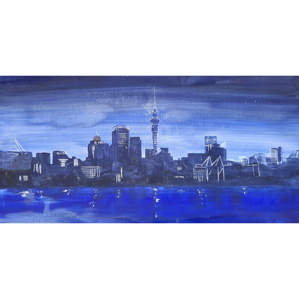 Night time City Scape Original Artwork 