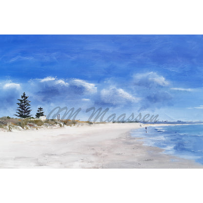 Surf Club beach original painting by Christina Maassen